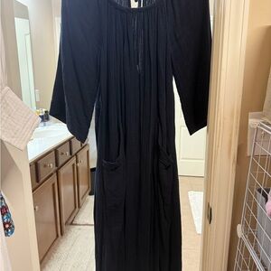 Free People Black Long Sleeve Dress